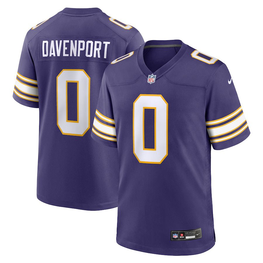 Men Minnesota Vikings #0 Marcus Davenport Nike Purple Classic Player Game NFL Jersey->minnesota vikings->NFL Jersey